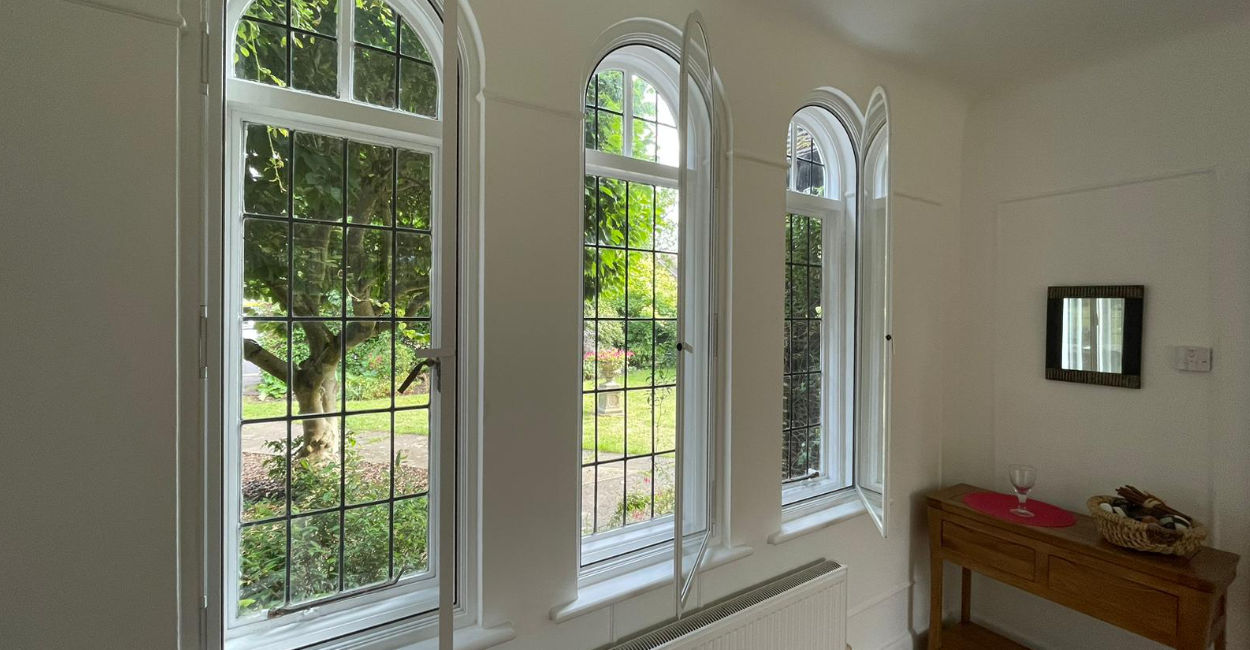 White Hinged Secondary Glazing